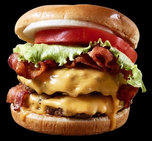 Cook Out fresh burger — always fresh never frozen