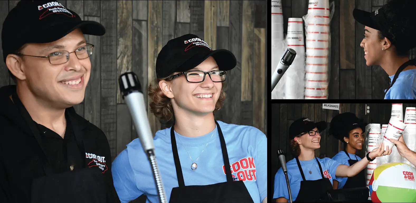 Cook Out team members smiling
